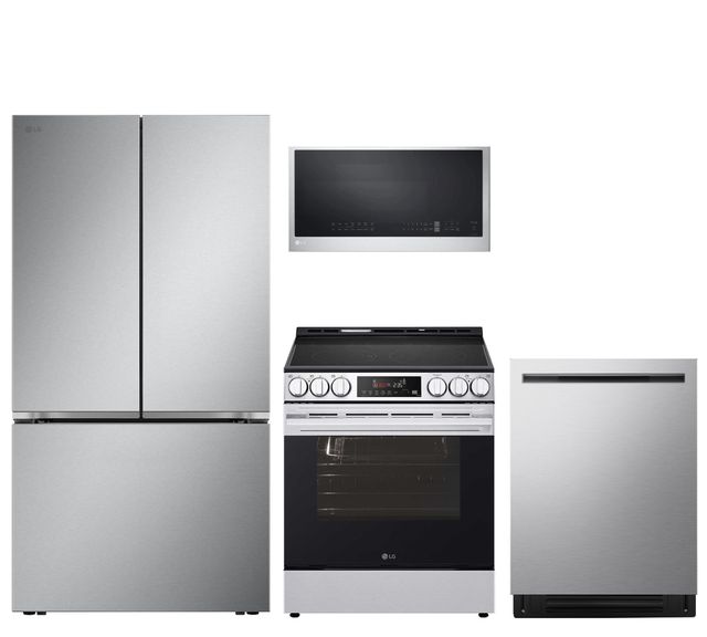 LG 4 Piece PrintProof® Stainless Steel Electric Kitchen Package-0