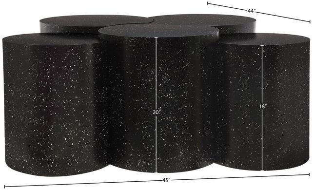 Meridian Furniture Dimple 5-Piece Black Modular Nesting Coffee Table Set-2