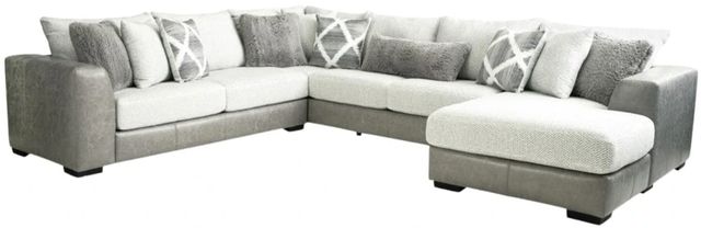 Albany Industries 3-Piece Attract Dove Right-Arm Facing Chaise Sectional-0