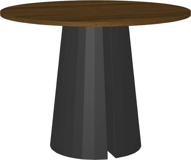 Amisco Customizable Gemma 48" Round Pub Table with 1" Walnut Veneer Top-0