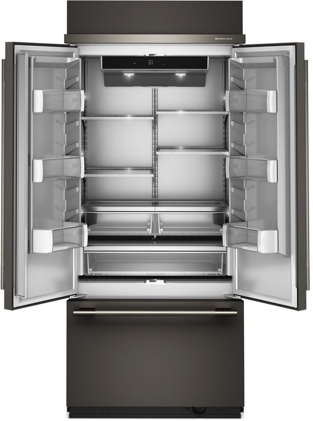 KitchenAid® 36" 20.8 Cu. Ft. Black Ore Built-In French Door Refrigerator -1