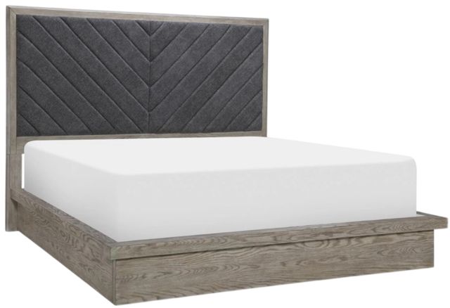 Legacy Classic Halifax Flax/Java King Upholstered Panel Bed-0