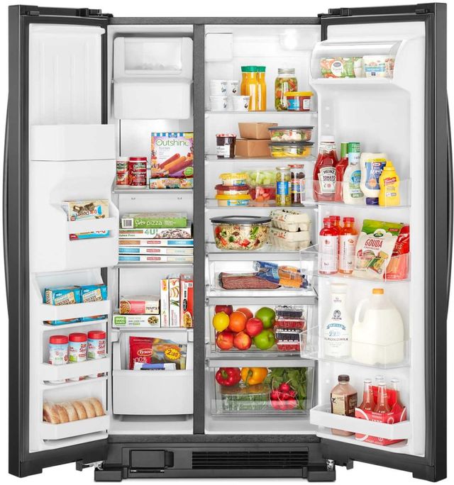 Whirlpool® 33" 21 Cu. Ft. Black Side-by-Side Refrigerator-2