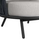 Elements International Bali Dark Gray/Olefin Gray Aluminum/Fabric Outdoor Loveseat-5