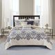 Olliix by Madison Park Blue King/California King Cali 6 Piece Reversible Coverlet Set-4