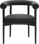 TOV Furniture Spara Black Vegan Leather Dining Arm Chair-3