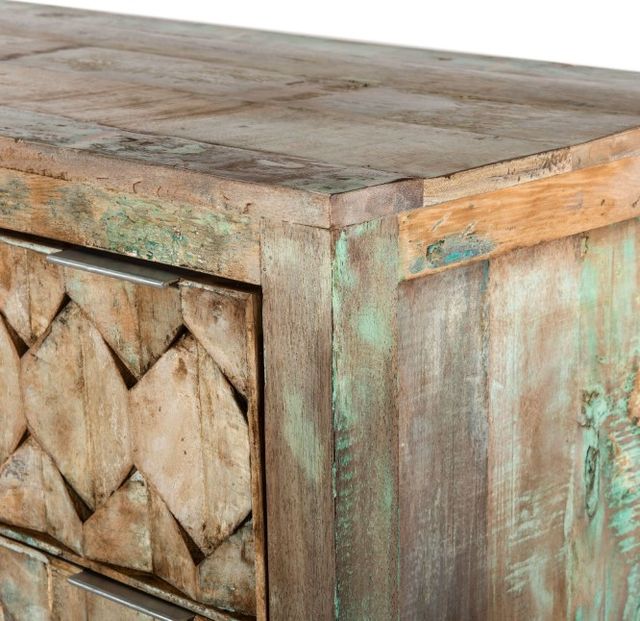 Home Trends & Design Ibiza Vintage Teal Dresser-3