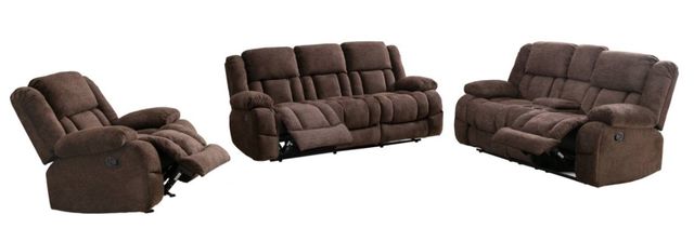 Mazin Furniture Presley Brown Power Reclining Loveseat with Center Console-2