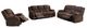 Causeuse inclinable électrique avec console centrale Presley de Mazin Furniture - Brun-2