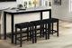 New Classic® Home Furnishings Celeste 4-Piece Black Theater Bar Dining Set-1