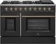 FORNO® Galiano 48" Black Pro Style Gas Range-0