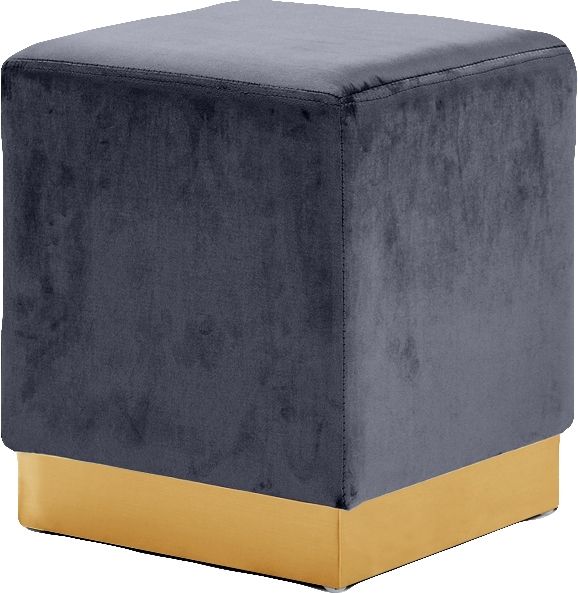 Meridian Furniture Jax Grey Velvet Stool-0