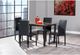 Mazin Furniture Tempe II 5-Piece Black/Dark Brown Dinette Set-0