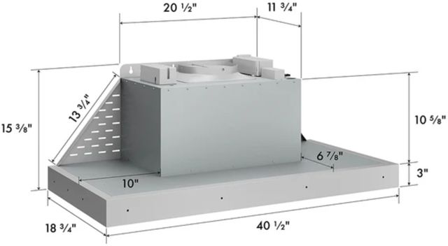 ZLINE DuraMount™ 40" Stainless Steel Wall Mount Range Hood Insert-2