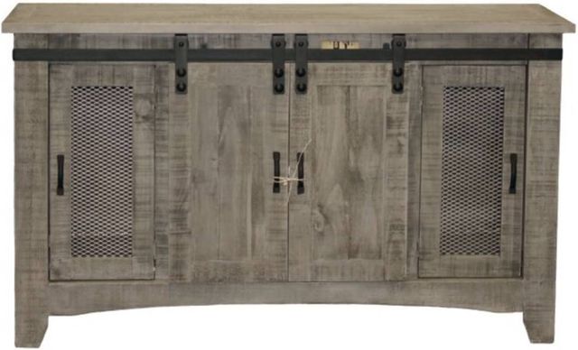 Million Dollar Rustic Barn Door Charcoal/Grey 60" TV Stand-0