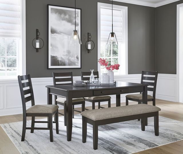 Signature Design by Ashley® Ambenrock Almost Black Storage Dining Table-4