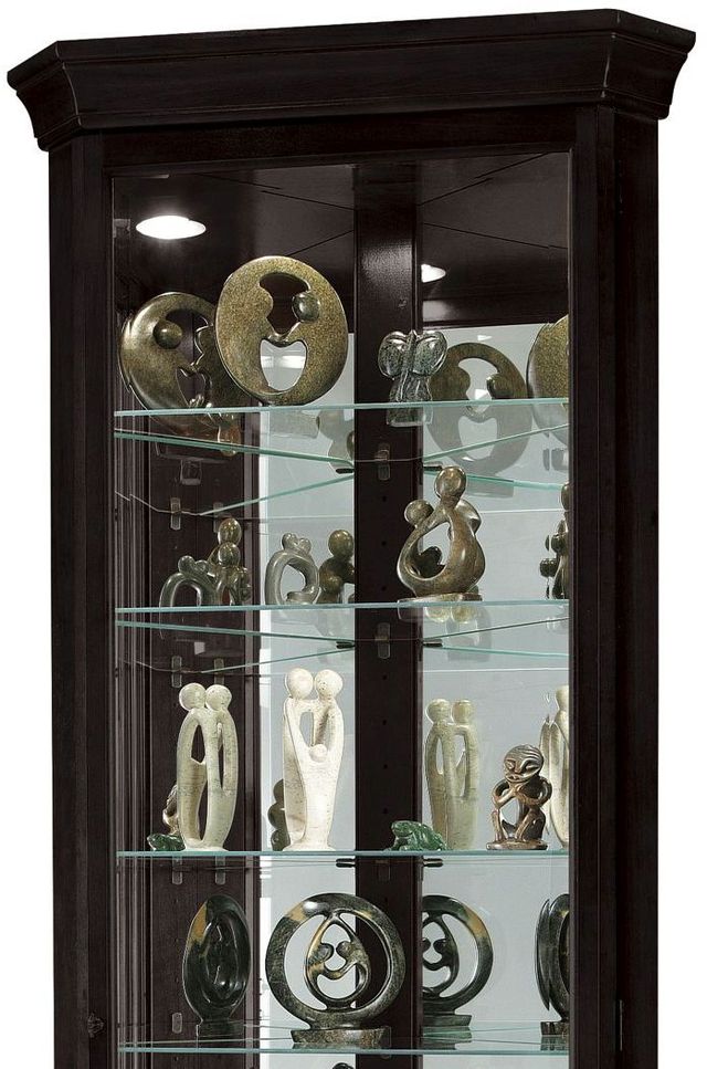 Howard Miller® Duane Black Satin Curio Cabinet-1