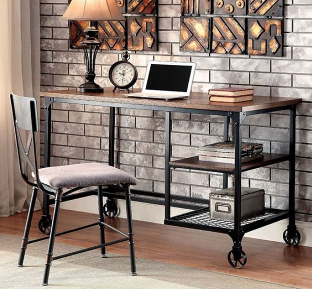 Furniture of America® Cori Antique Black Desk-1