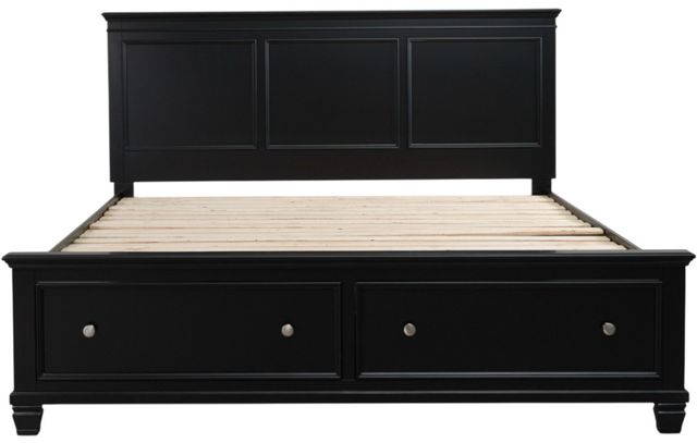 Signature Design by Ashley® Lanolee Black Queen Panel Storage Bed-1