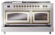 Ilve® Nostalgie II Noblesse 60'' Custom RAL Color Pro Style Dual Fuel Range with Brass Trim-3