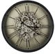 A & B Home Black Roman Numeral Gear Wall Clock-1