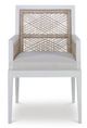 Century® Curate Pasadena Brown/Off-White Dining Arm Chair-1