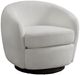 Elements International Chanel Bristo White Swivel Chair-0
