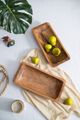 A & B Home 2-Piece Brown Platter Set-3