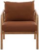 Dovetail Furniture Aimee Natural/Sienna Fabric/Wooden Outdoor Occasional Chair -1