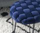 Powell® Scarlet Navy Round Ottoman Stool-3