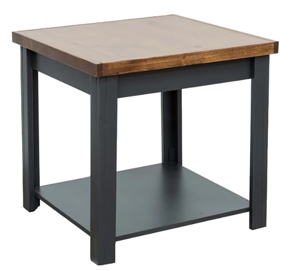 LIVING LEGENDS❗️ Legends Home Essex Whiskey Square End Table with Black Base