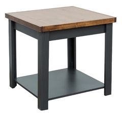 Legends Home Essex Whiskey Square End Table with Black Base