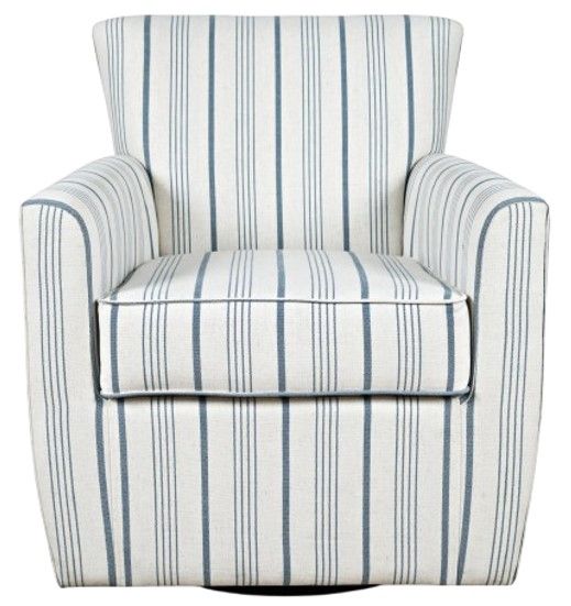 Jofran Inc. Blakely Blue Swivel Accent Chair-2