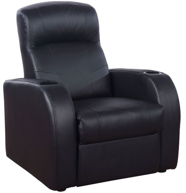Coaster® Cyrus 7-Piece Black Manual Reclining Theater Seating-4