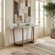 Liberty Furniture Danby Alabaster Sofa Table with Nutmeg Base-1