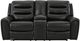 Signature Design by Ashley® Warlin Black Power Reclining Loveseat with Console-2