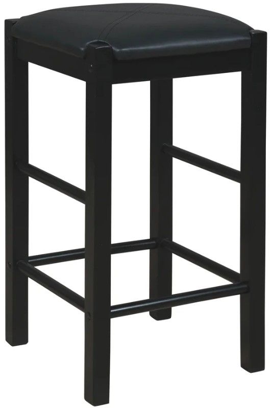 Linon Lance 2-Piece Black Counter Stool Set-3