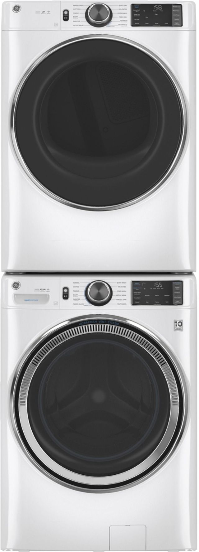 GE® White Front Load Laundry Pair-2