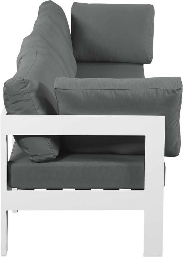 Meridian Furniture Nizuc 4-Piece Gray/White Aluminum/Fabric Outdoor Patio Modular Sectional-2