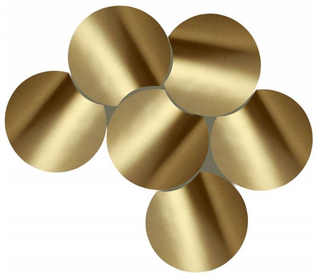 Meridian Furniture Dimple 6-Piece Gold Modular Nesting Coffee Table Set-2