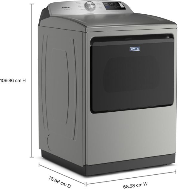 Maytag® 7.4 Cu. Ft. Radiant Silver Pet Pro Electric Dryer with Extra Power and Sanitize Cycle-3