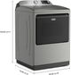 Maytag® 7.4 Cu. Ft. Radiant Silver Pet Pro Electric Dryer with Extra Power and Sanitize Cycle-3
