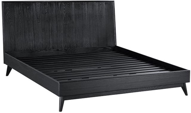 Armen Living Carnaby Black Brushed King Platform Panel Bed-0