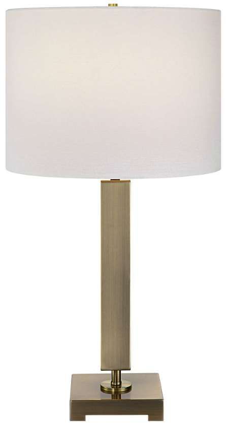 Uttermost® Duomo Brass/White Table Lamp-3