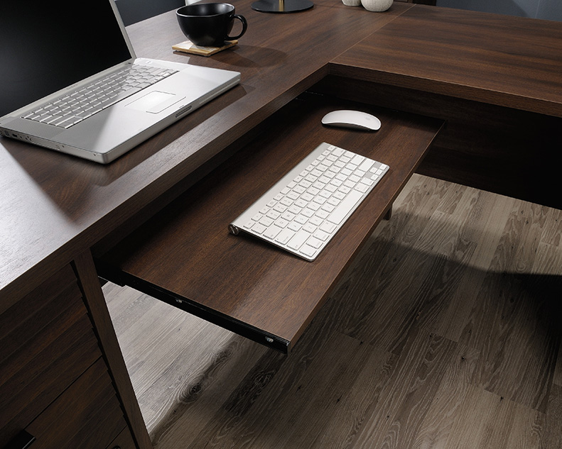 Sauder® Englewood® Spiced Mahogany™ L-Shaped Desk | Big