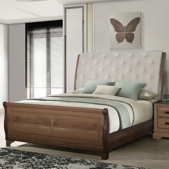 New Classic® Home Furnishings Coventry Hall Pecan Queen Panel Bed-1