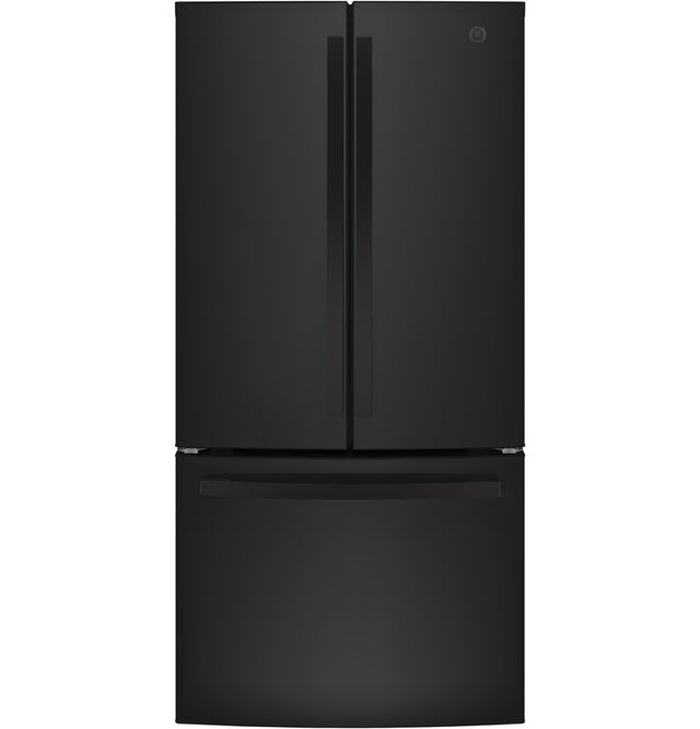 GE® 33" 18.6 Cu. Ft. Black Counter Depth French Door Refrigerator-0