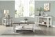Mazin Furniture Granby Antique White End Table with Rosy Brown Top -3