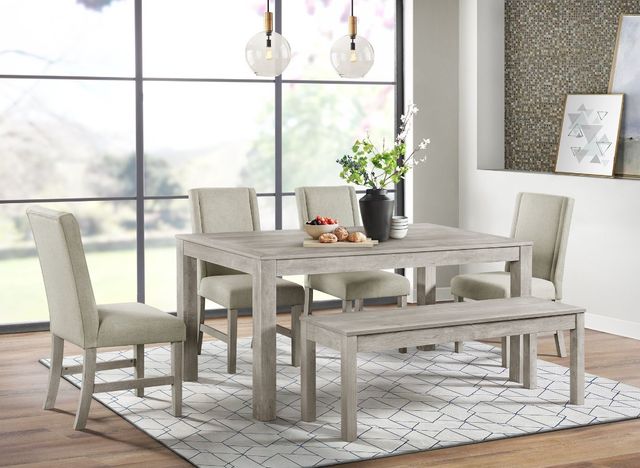 Elements International Eleanor White Rectangular Dining Table-1