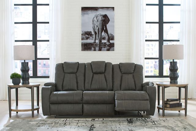 Signature Design by Ashley® Beaux Reclining Sofa With Drop Down Table-4
